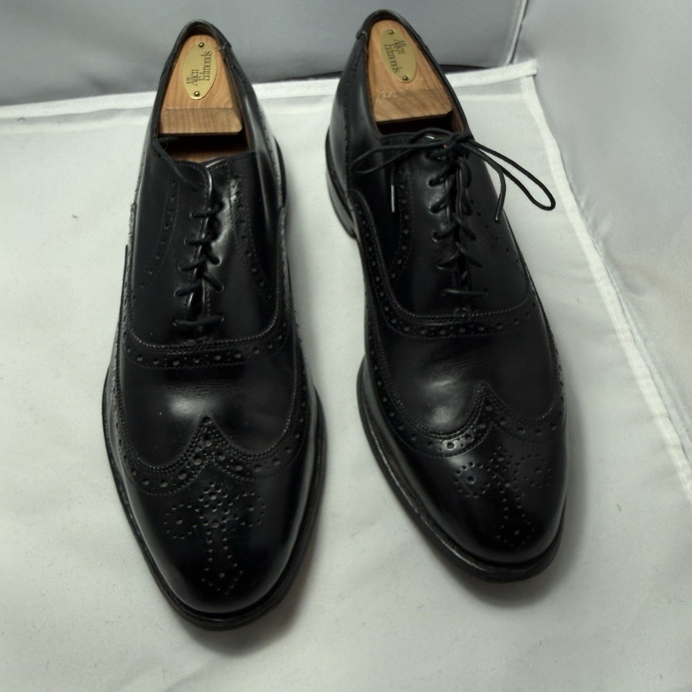 Allen Edmonds Chester 1903 Black Leather Wingtip Oxfords Dress Shoes Mens 9.5D